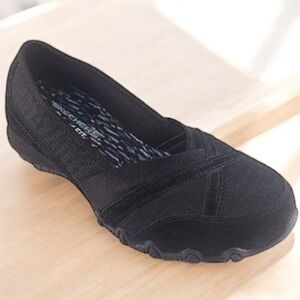 Skechers Memory Foam Relax Fit Biker Slip On Loafers Stretch Fabric Leather Sz10